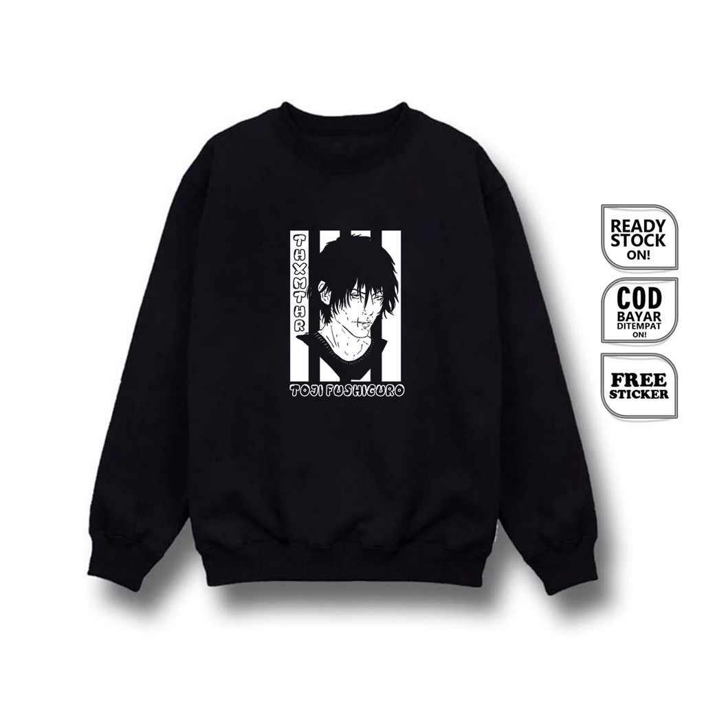 Sweater CREWNECK TOJI FUSHIGURO JUJUTSU KAISEN ANIME MANGA SATORU GOJO ...