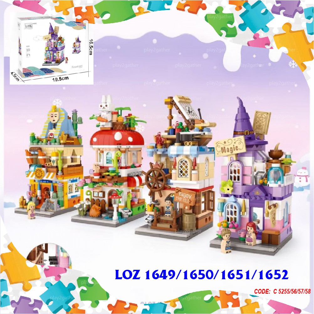 LOZ City Street Nano Diamond Building Block 1649/1650/1651/1652