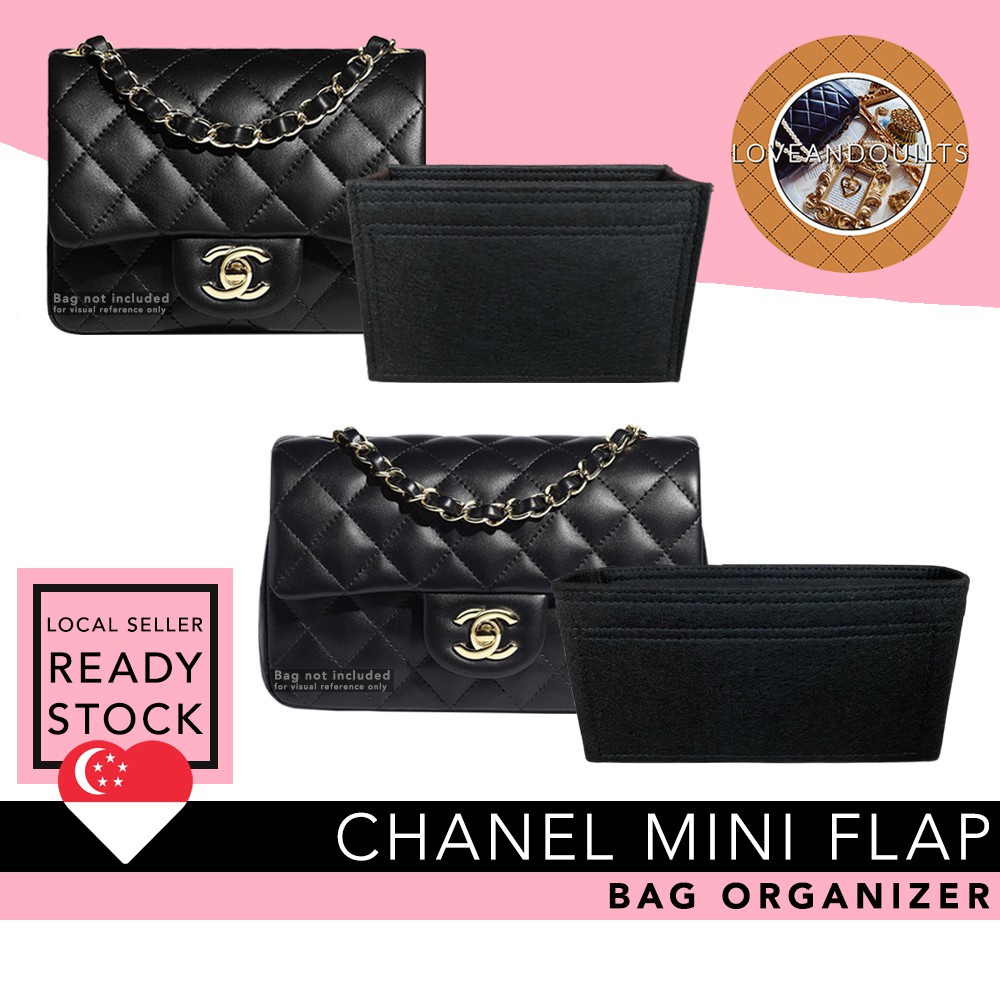 [SG]❤️Chanel Mini Square Rectangular Bag Organizer bag Insert | Shaper |  Quality Felt Bag Organiser | Bag Care Protect