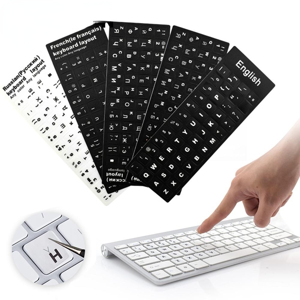 Non-slip Alphabet Layout Arabic Spanish Keyboard Stickers Deutsch ...