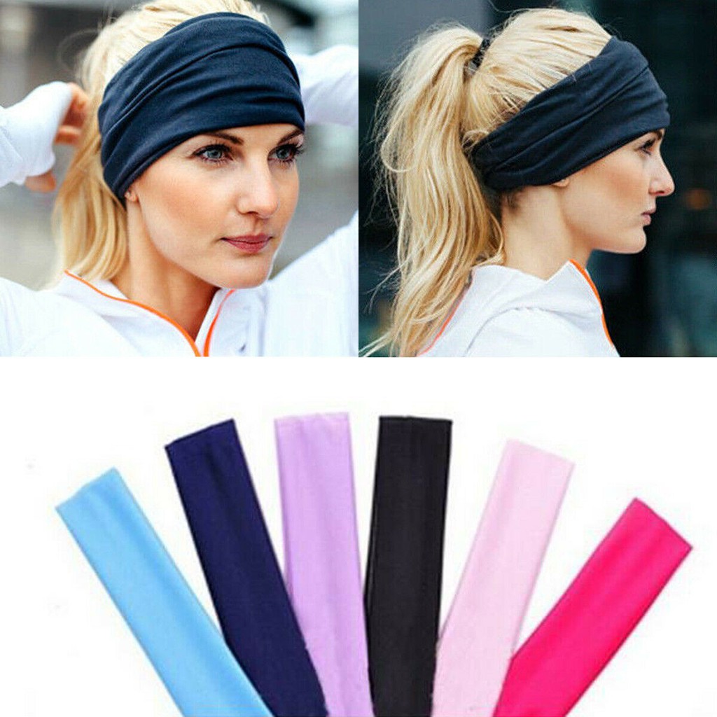 Headbands for Women Wide Hair Band Solid Color Sports Yoga Head