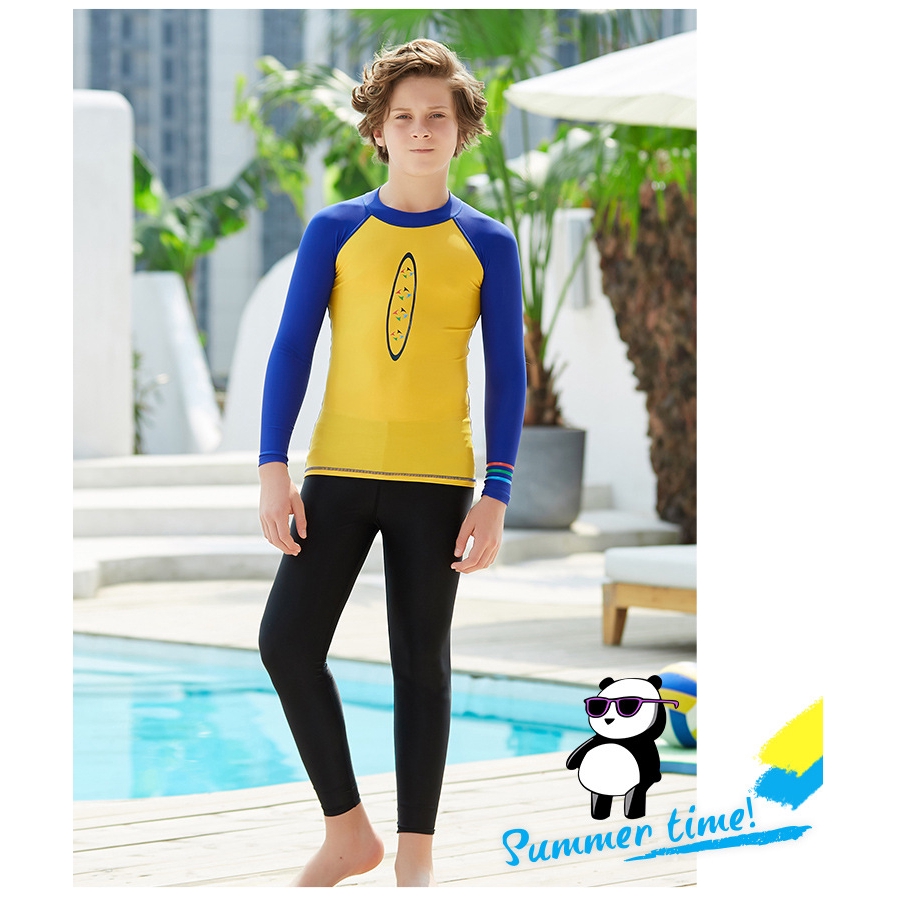 Long sleeve cheap swimsuit boy