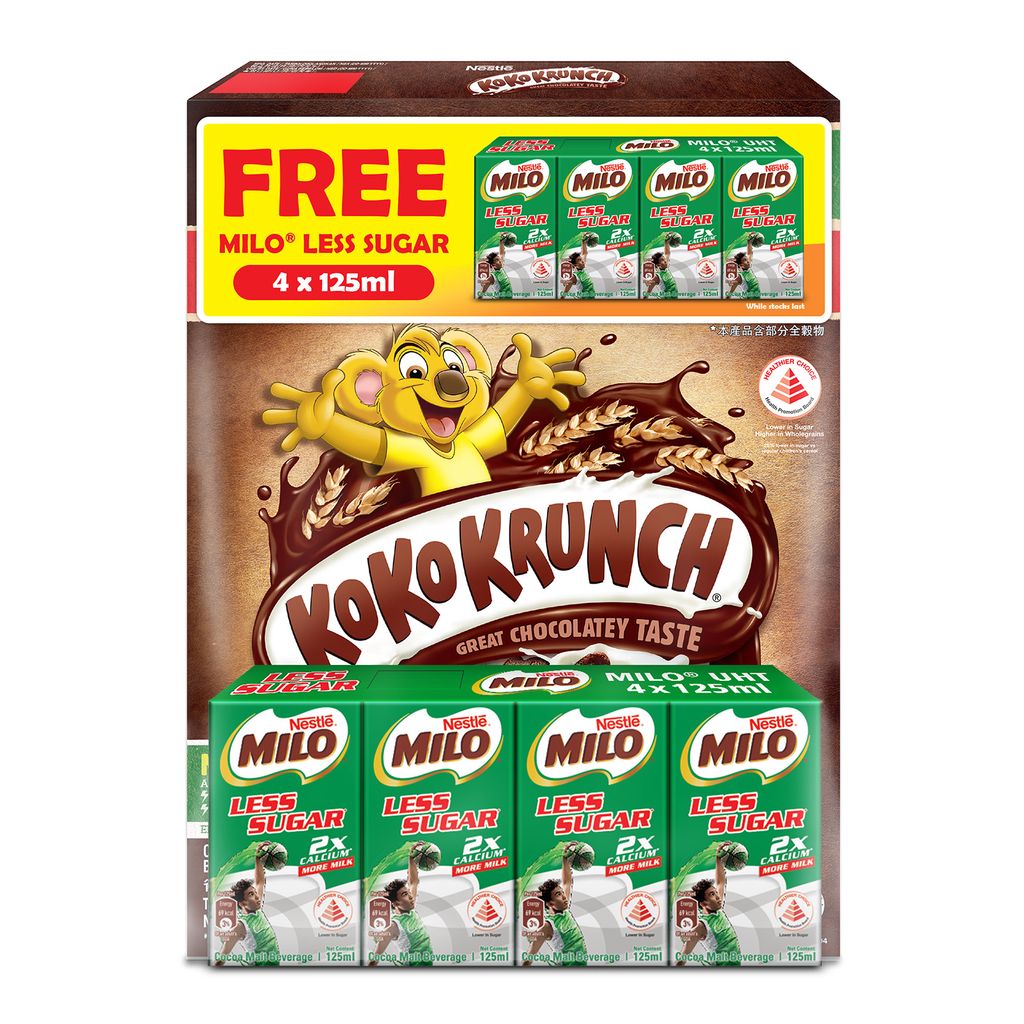 Nestle Koko Krunch Econo Pack 450g Milo Uht Less Sugar 125ml Bundle Pack Shopee Singapore 7570