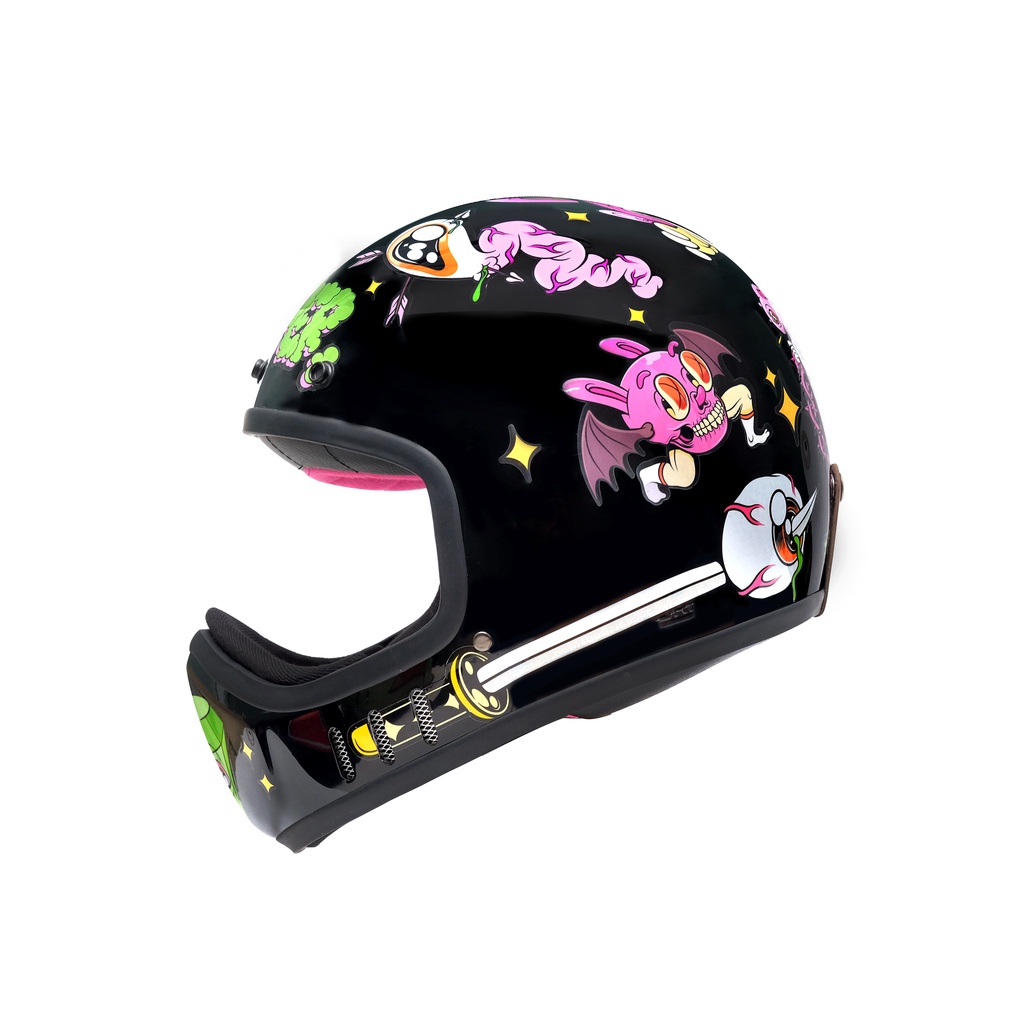 X-9 - MUKLAY X Trooper Custom - Limited Edition-Black-Ful face helmet - Gambar 2
