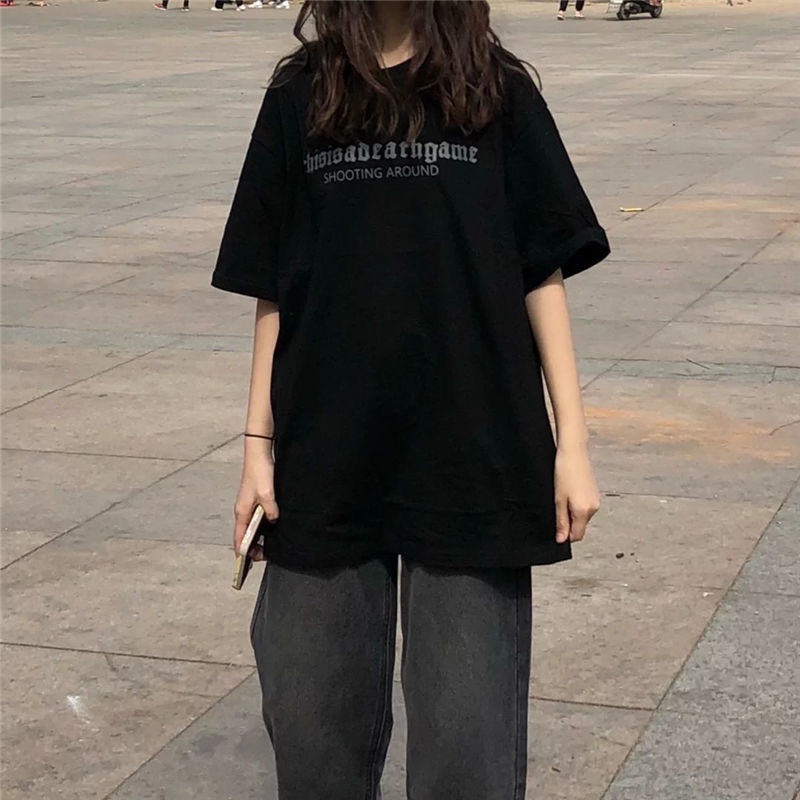 2022 New Summer Japanese Women's T-shirt Personalized Chessboard Print Oversize Loose Harajuku Clothing Student Fashion Female Korean Short Sleeve Tops Baju