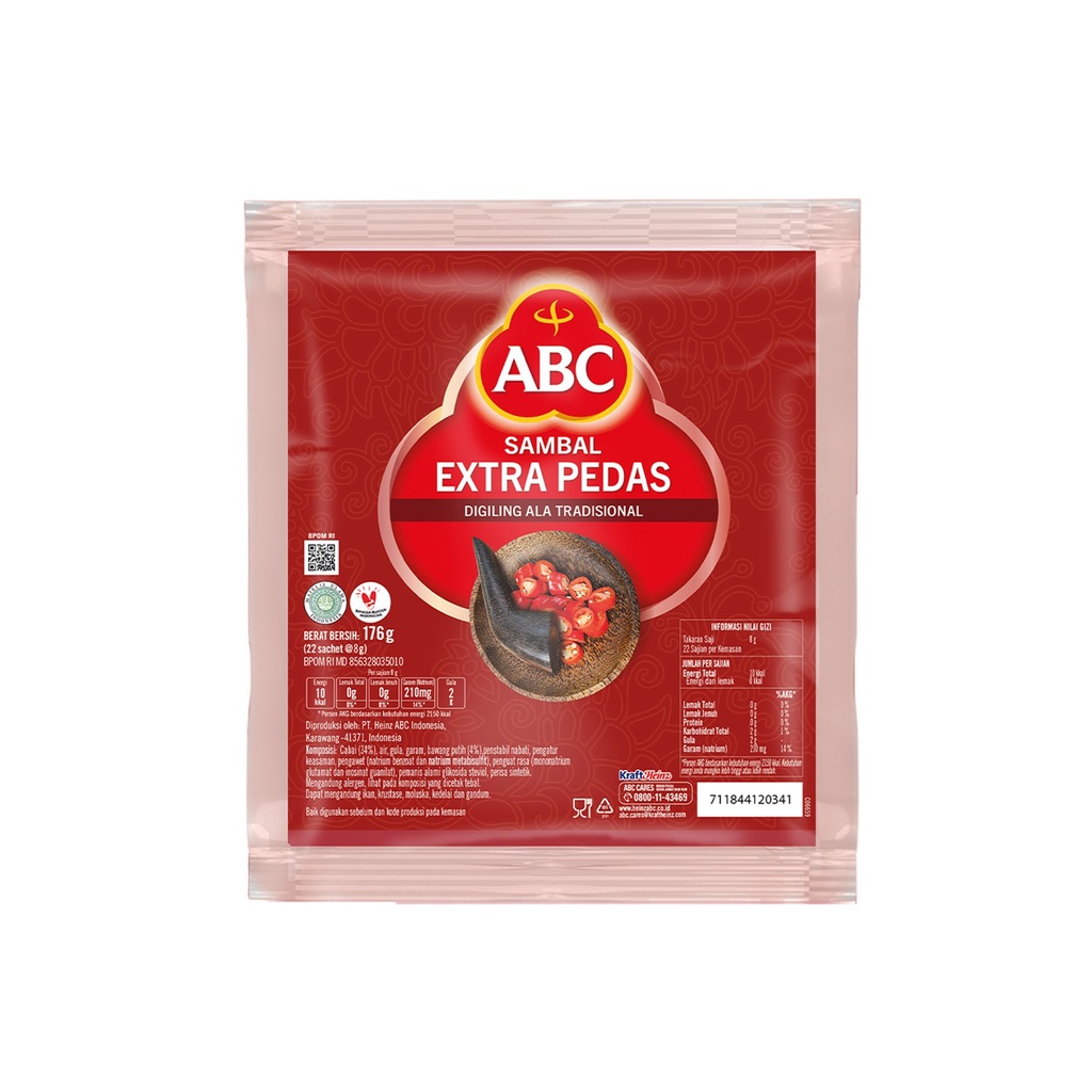 ABC Saus Sambal Extra Pedas 44 x 8g - Gambar 2
