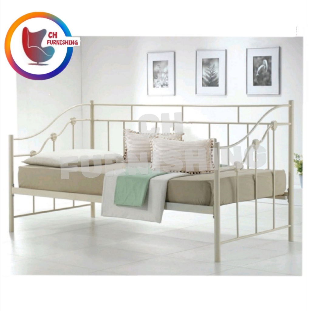 Metal Daybed Frame (SWAN)/Single Day Bed /Metal Daybed Frame/Mattress