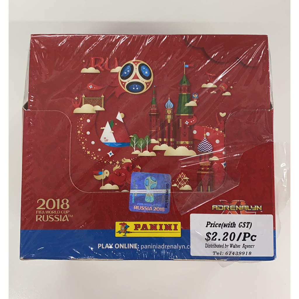 Panini World Cup 2018 Sticker Box 50 Pack