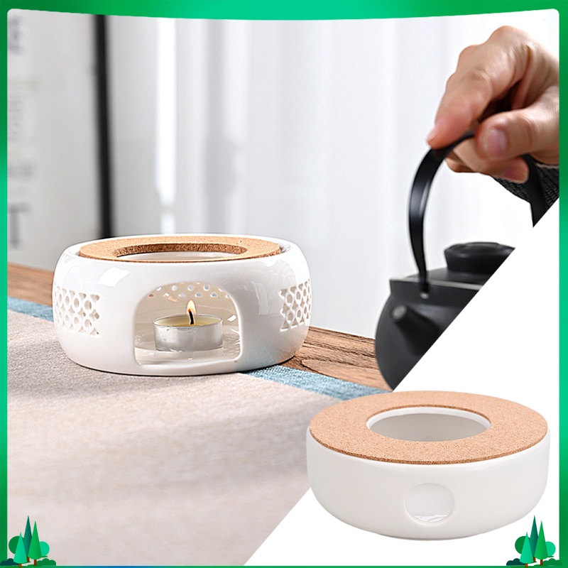 [Isuwaxa] Elegant Porcelain Teapot Warmer, Teapot Warmer Base with