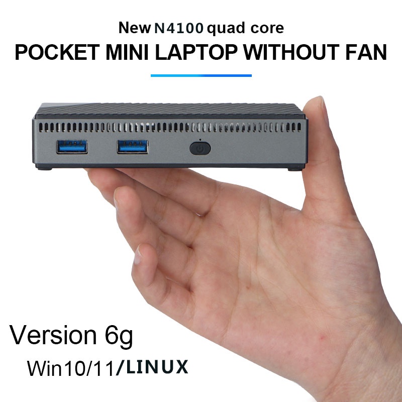 small computer game office ZX02 64GB Windows 11/WIndows 10 Mini PC Quad Core Intel Gemeos Lake