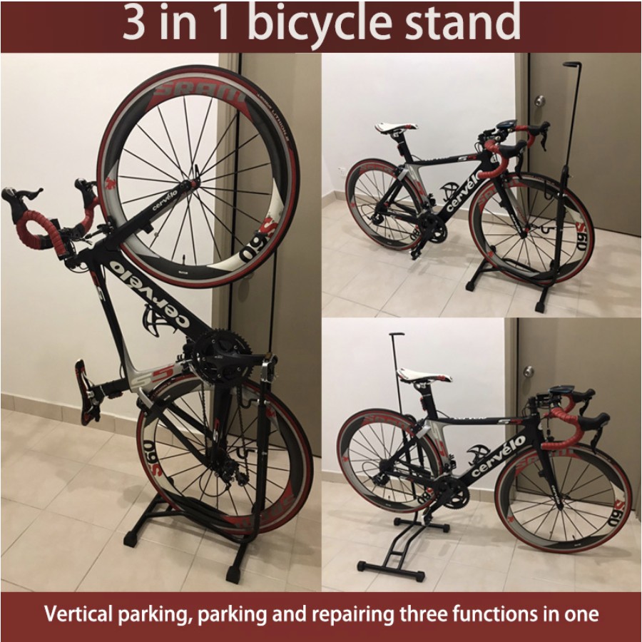 3 in 1 Vertical Bicycle Rack Repair Stand Stable And Easy To Install Shopee Singapore