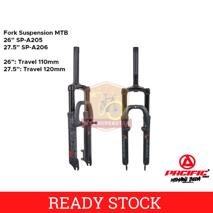 Pacific Mountain Bike Fork Fork A205 A206 MTB 26 27.5 Disc V Brake Shopee Singapore
