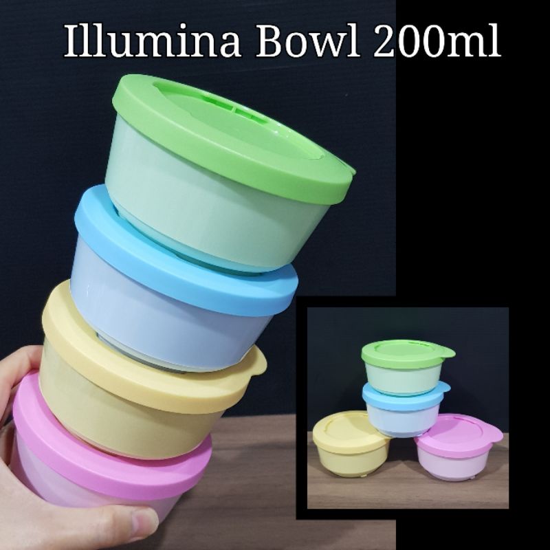 Tupperware Illumina Bowl 200ml (4)10.5cm(D) x 5.6cm(H) Length with tab