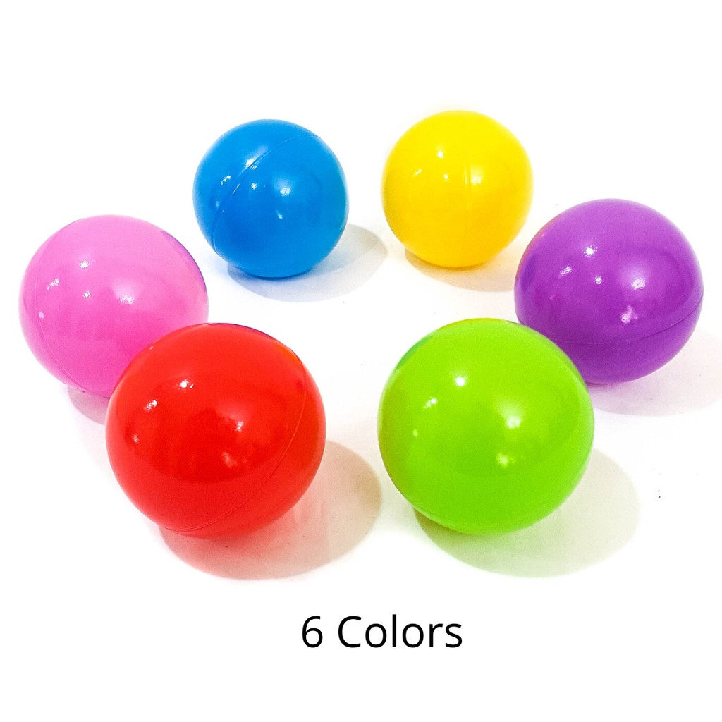 [SG Stock] 50pc Quality Colorful Pit Balls Plastic Kids Friendly 7cm CE ...