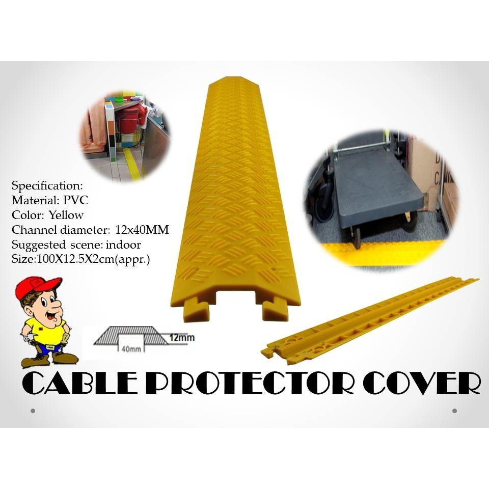 Safety Cable Cover Wire Floor Ramp Cord Surface Cover Shopee Singapore