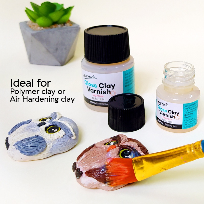 VC Art Mont Marte Transparent Gloss Clay Varnish Signature Sculpture Sealant Clear Varnish