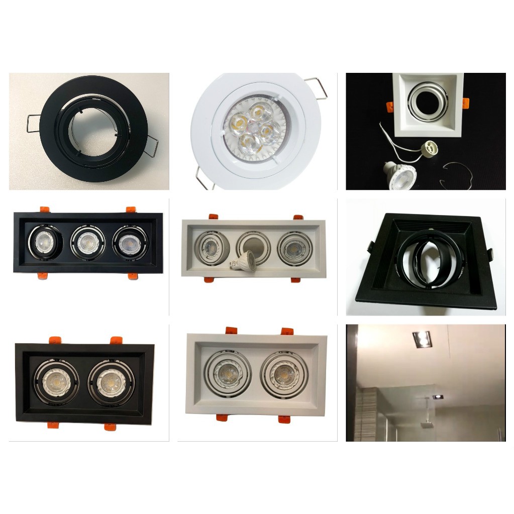 Down Light LED Downlight Recessed Fitting GU10 Bulb Spotlight Living