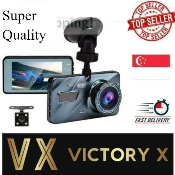 READY STOCK! 🇸🇬 Seller🇸🇬 Cheap 4'' 1080P Dual Lens Car DVR Dash Cam