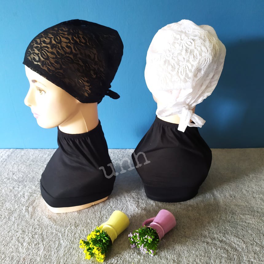 Full lace Inner for children, lace headscarf (back tie) | Shopee Singapore