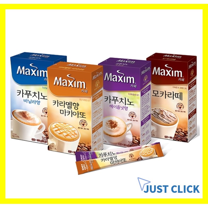 Maxim 10T instant coffee [Caramel Macchiato, Latte, Cappuccino Hazelnut