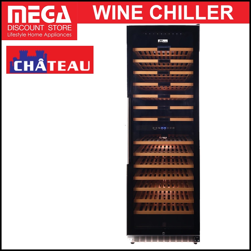 CHATEAU CW1700ED CW 1700ED 171 BOTTLES DUAL TEMP WINE CHILLER