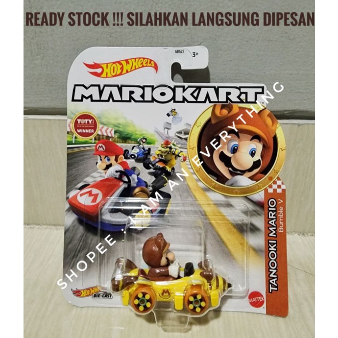 Hot Wheels Mario Kart Tanooki Mario Bumble V Hotwheels Mariokart Original Mattel Shopee Singapore