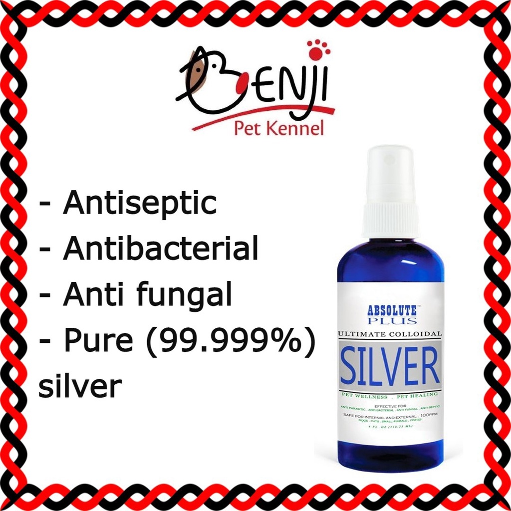 Absolute Plus Ultimate Colloidal Silver Spray 118.25ml (Dogs & Cats ...