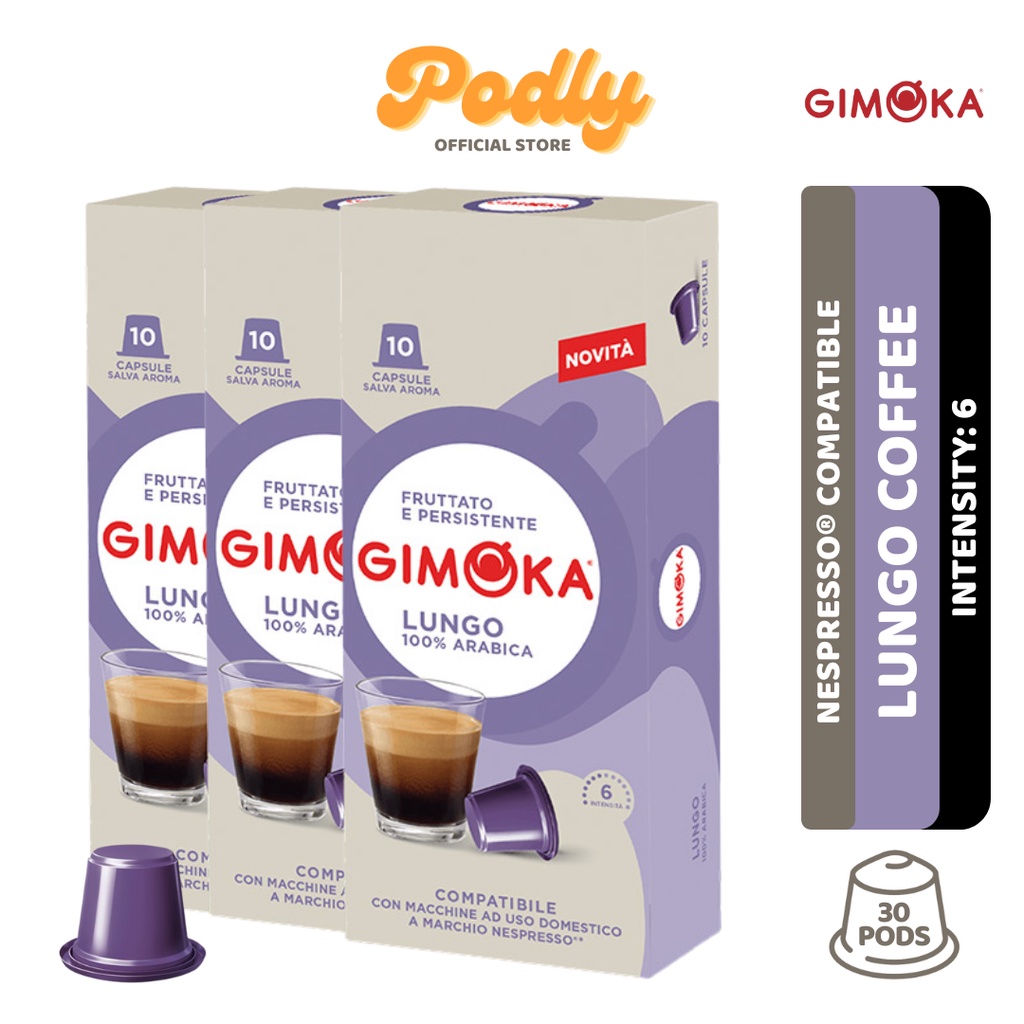 [Bundle of 3] Gimoka Lungo Italian Espresso
