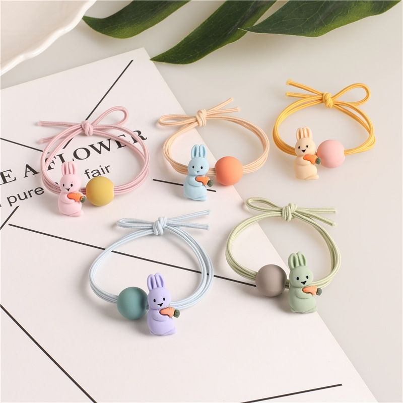 LZ 1 Pc Getah Rambut Comel Cantik Arnab Bunny Cute Hair Ties Pretty Kid ...