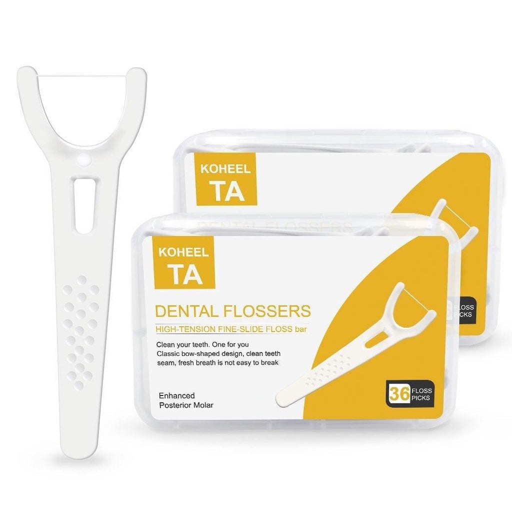 KOHEELTA White Dental Floss Picks, No Shredding or Breaking, 36 Count