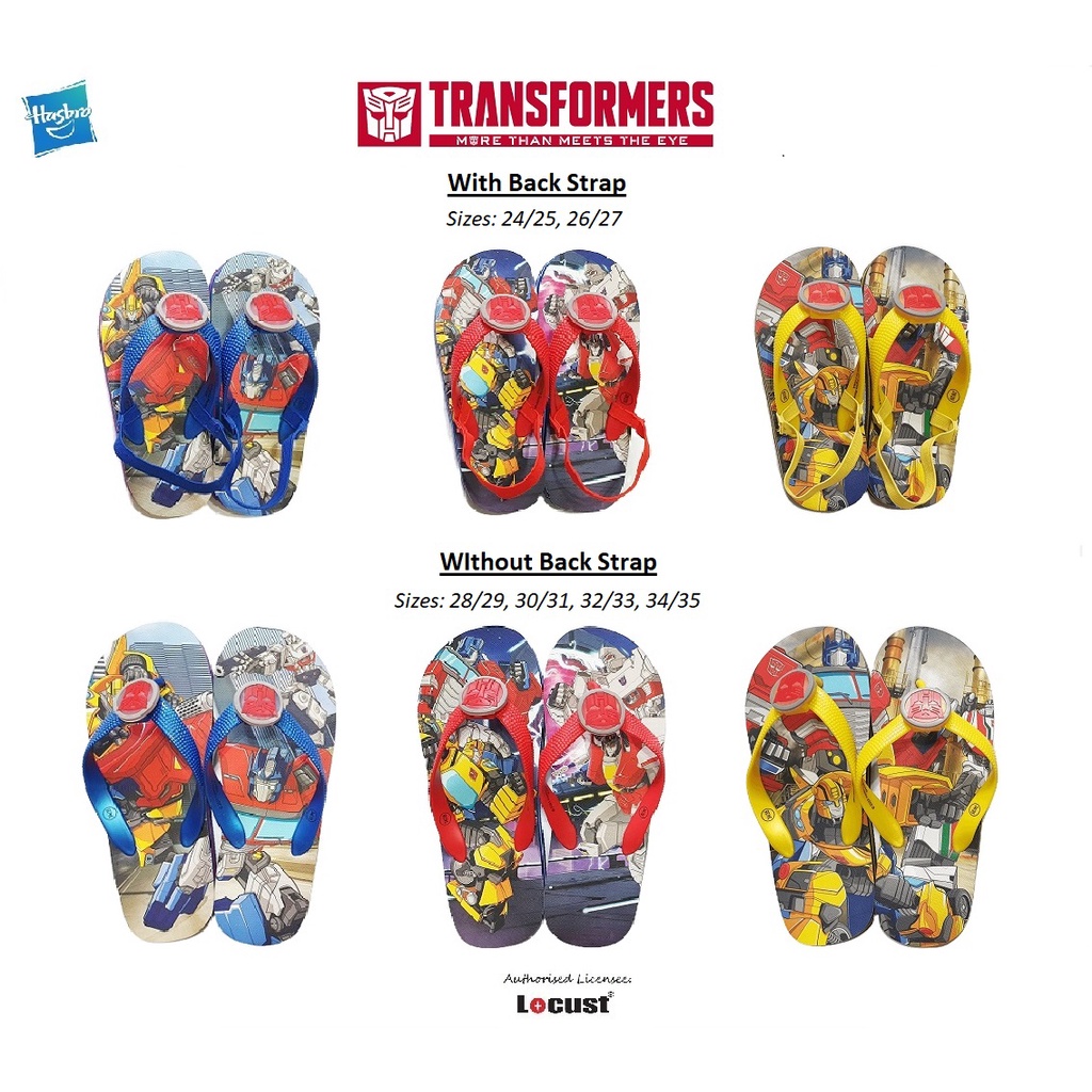 [100% Authentic!!!] Transformers Kids LED Flip Flops Slippers | Shopee ...