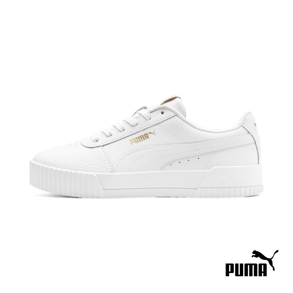 Puma Cali Sport repeat cat sneakers in white and black- exclusive