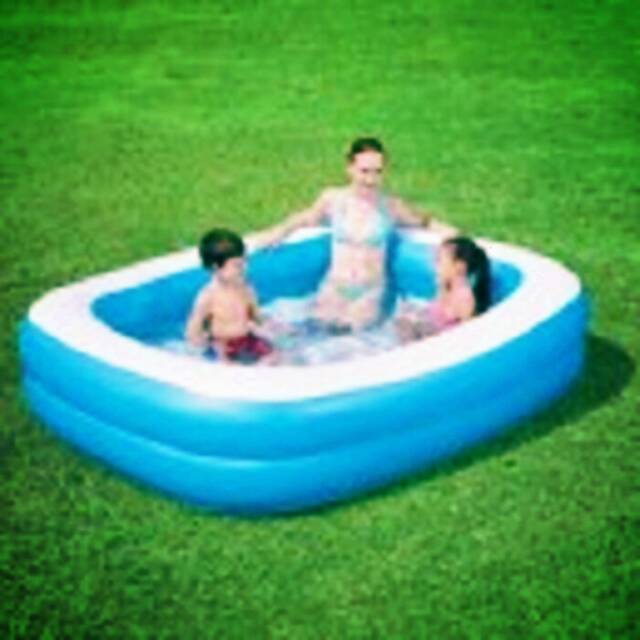 BESTWAY PLAIN SQUARE CHILDREN'S SWIMMING POOL | Shopee Singapore