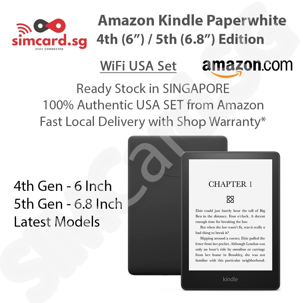 Amazon Kindle Paperwhite 5th Generation 6.8" Screen 16GB / 32GB