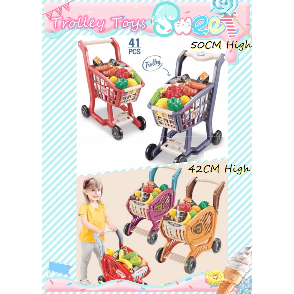 Pretend role play toys trolley educational children and kids.