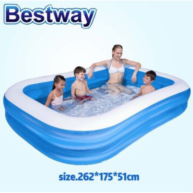 Inflatable Pool Kiddie Pool Bestway Rectangle Swimming Pool | Shopee ...