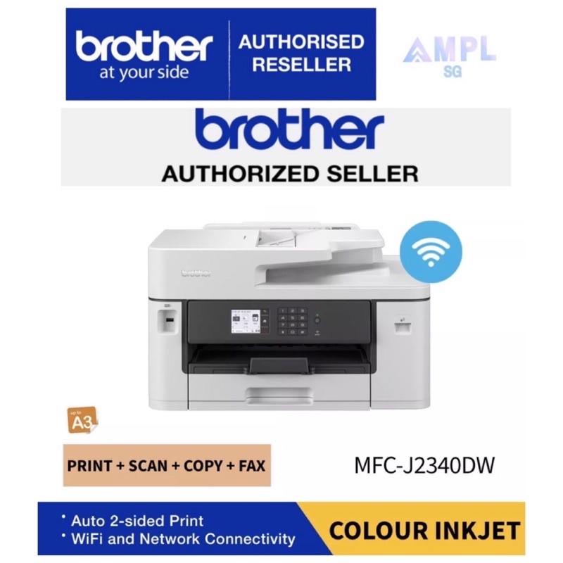 Brother MFC-J2340DW Inkjet Printer -Print| Scan Copy Fax*Automatic 2 ...