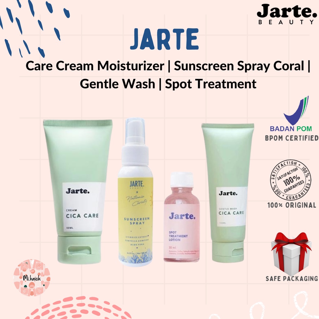 Jarte Beauty CICA Care Cream Moisturizer Sunscreen Spray Coral Cica