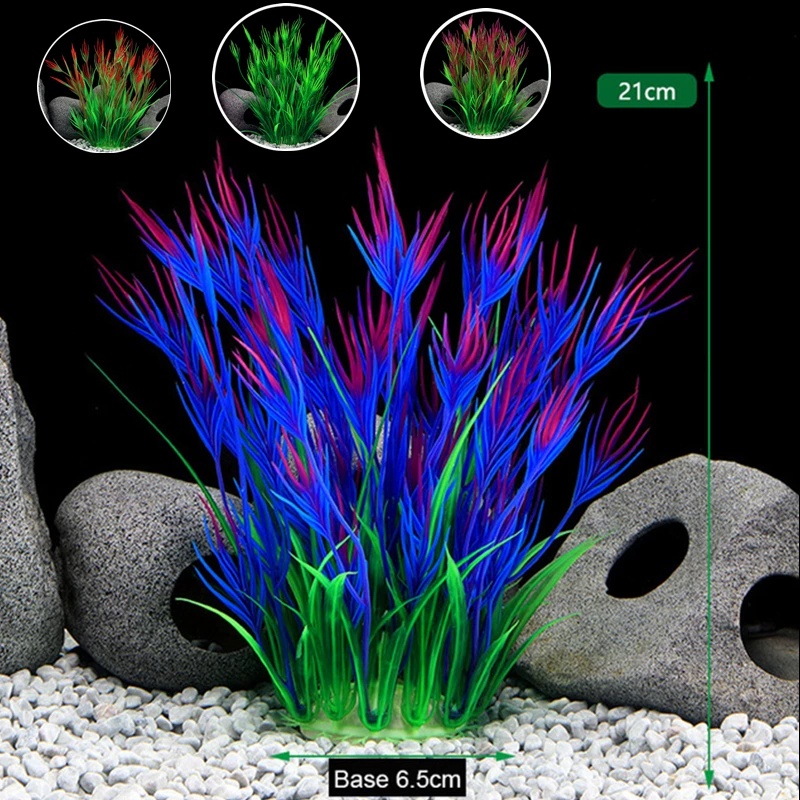 View of Artificial Aquarium Plants Decoration Fish Tank Water Plant Grass ...