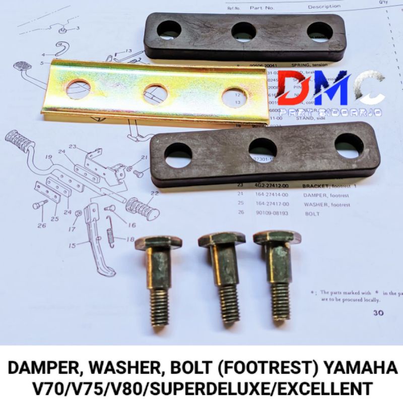 Mate Parts White Legshield Front Cover – Yamaha V50 V70 V75 V80 V90 E U7E, 1980-1990, Free Spacers