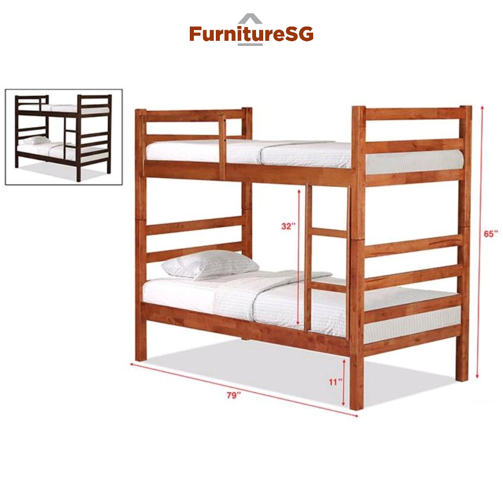 (FurnitureSG) Super Single Double Deck Bunk Bed | Shopee Singapore