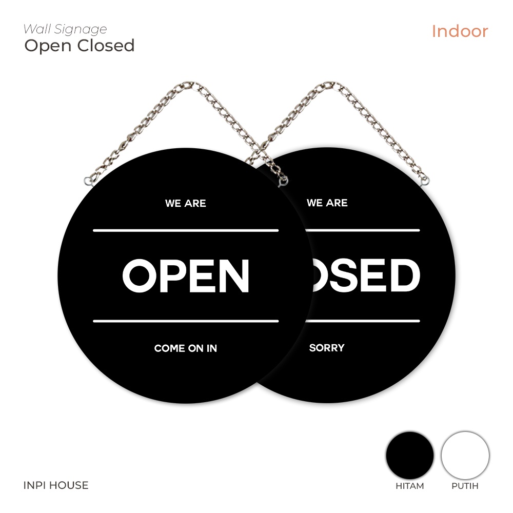 Open closed sign - open close sign - wall signage open closed | Shopee ...