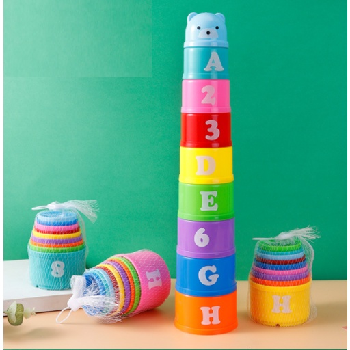 8-layer stacking bear cup toy for children (1527CXC) | Shopee Singapore