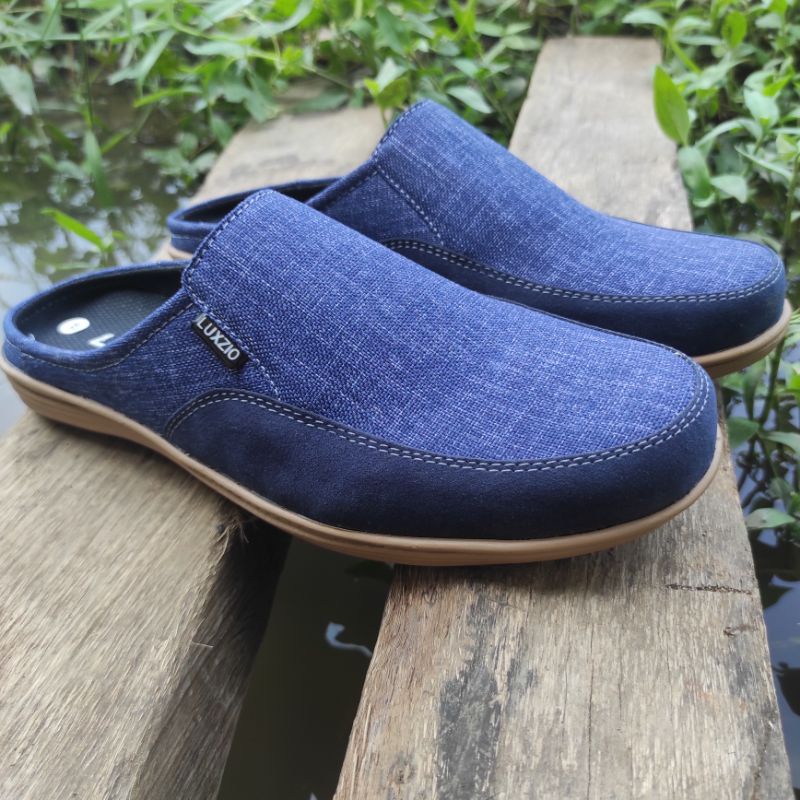 Men's Slippers Slip On Men's Casual Casual Rubber Flexible Suede ...