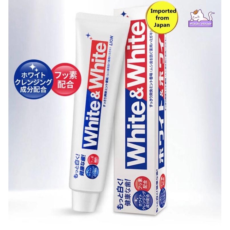 Lion Japan White & White Toothpaste 150g (Fresh Mint) | Shopee Singapore