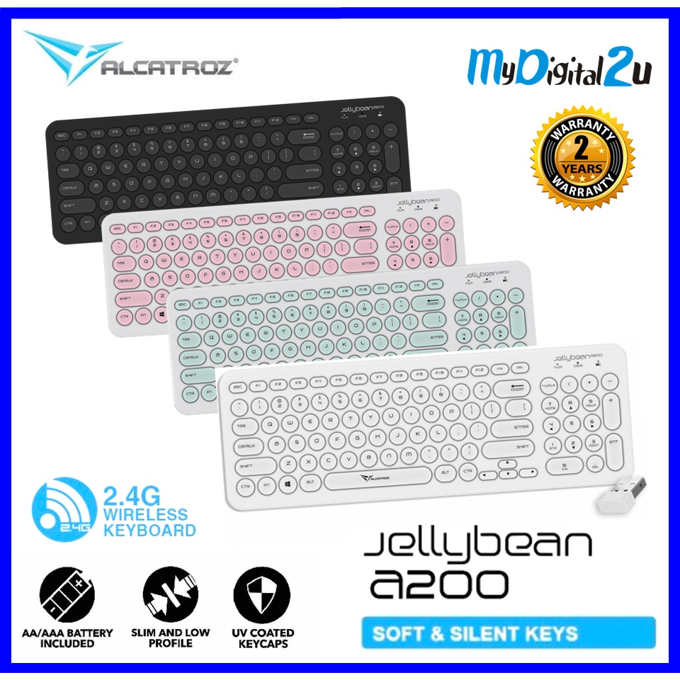 Alcatroz JellyBean A200 Wireless Keyboard (2.4G USB Dongle) | Shopee ...