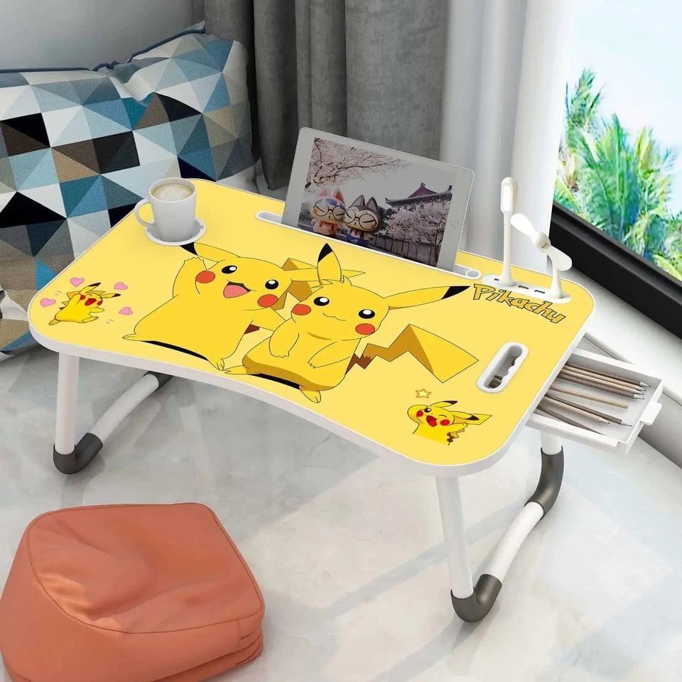 Cartoon Foldable Laptop Desk Student Dormitory Bedroom Simple Lazy ...