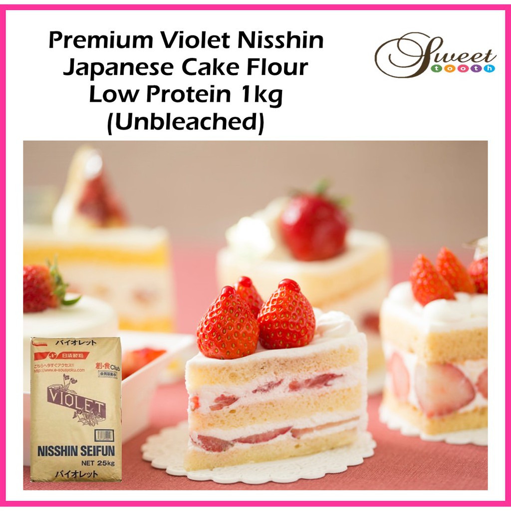 Premium Violet Nisshin Japanese Cake Flour 1kg LOW PROTEIN (Unbleached