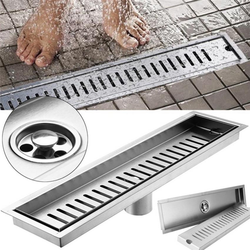 304 Stainless Steel Rectangular Floor Drain 20/30/40/60cm | Shopee ...