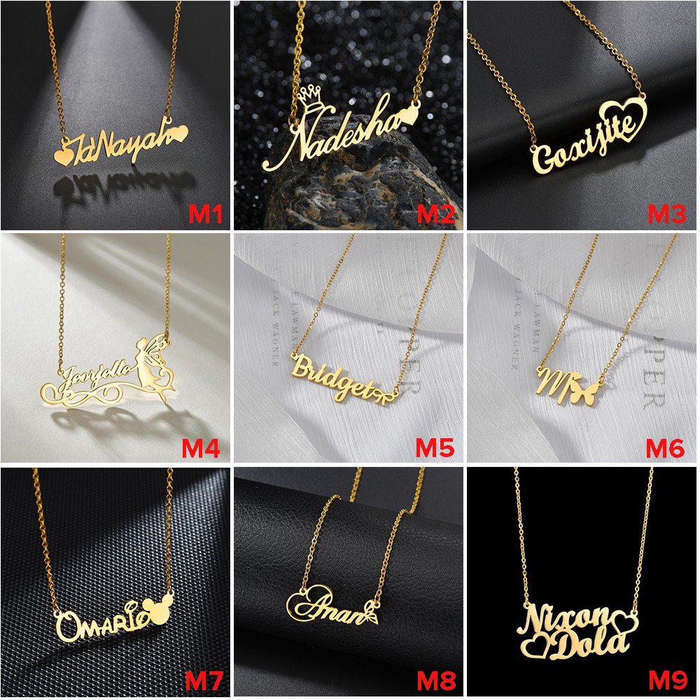 Gold chain hot sale custom name